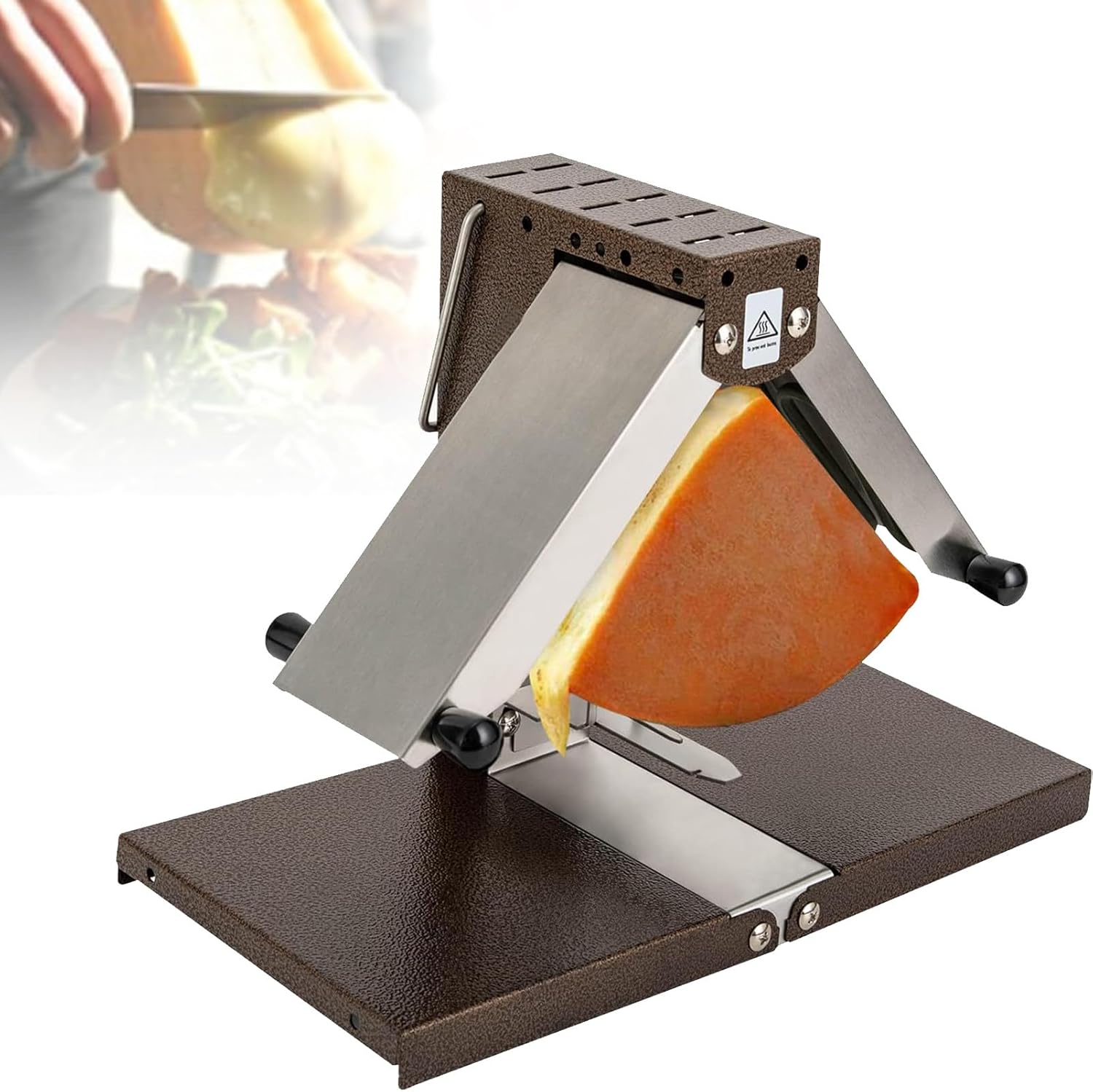 Griglia per Sciogliere Il Formaggio, Griglia Elettrica per Formaggio, Scioglitore di Formaggio, Mezza Forma di Formaggio Inclinabile E Regolabile, Angolo Regolabile