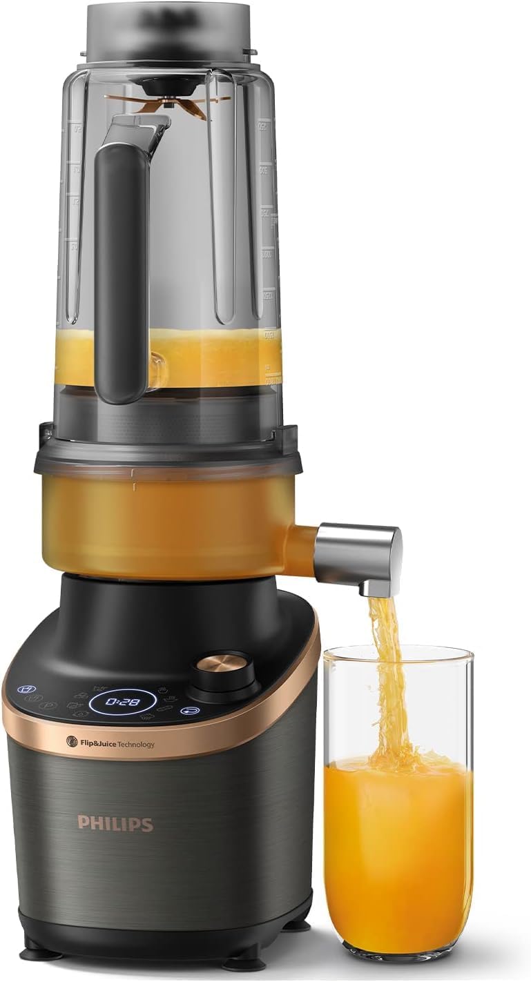 FlipJuice Frullatore ad alta velocità Serie 7000 con modulo spremiagrumi, tecnologia FlipJuice  ProBlend Ultra, app HomeID, Programmi preimpostati, funzione di pulizia rapida (HR3770/10)