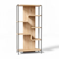 Mensola modulare in legno e metallo per soggiorno – 80 x 30 x 150 cm