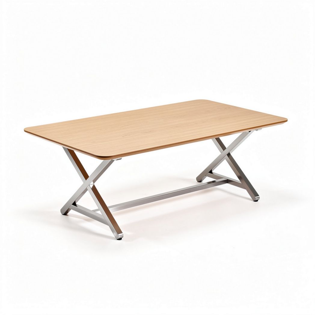 Tavolo pieghevole in legno e metallo per utilizzo esterno – 150 x 75 x 70 cm