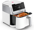 Moulinex Easy Fry Silence 7L, Friggitrice ad Aria Silenziosa XXL, Fino a 8 Persone, 10 Modalità, con Sistema Genius e Griglia di Cottura Regolabile, Colore Bianco, EZ8421(Bianco)