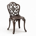 Sedia in metallo per esterni – adatta a giardini e terrazze – materiale in alluminio – 47 x 44 x 90 cm