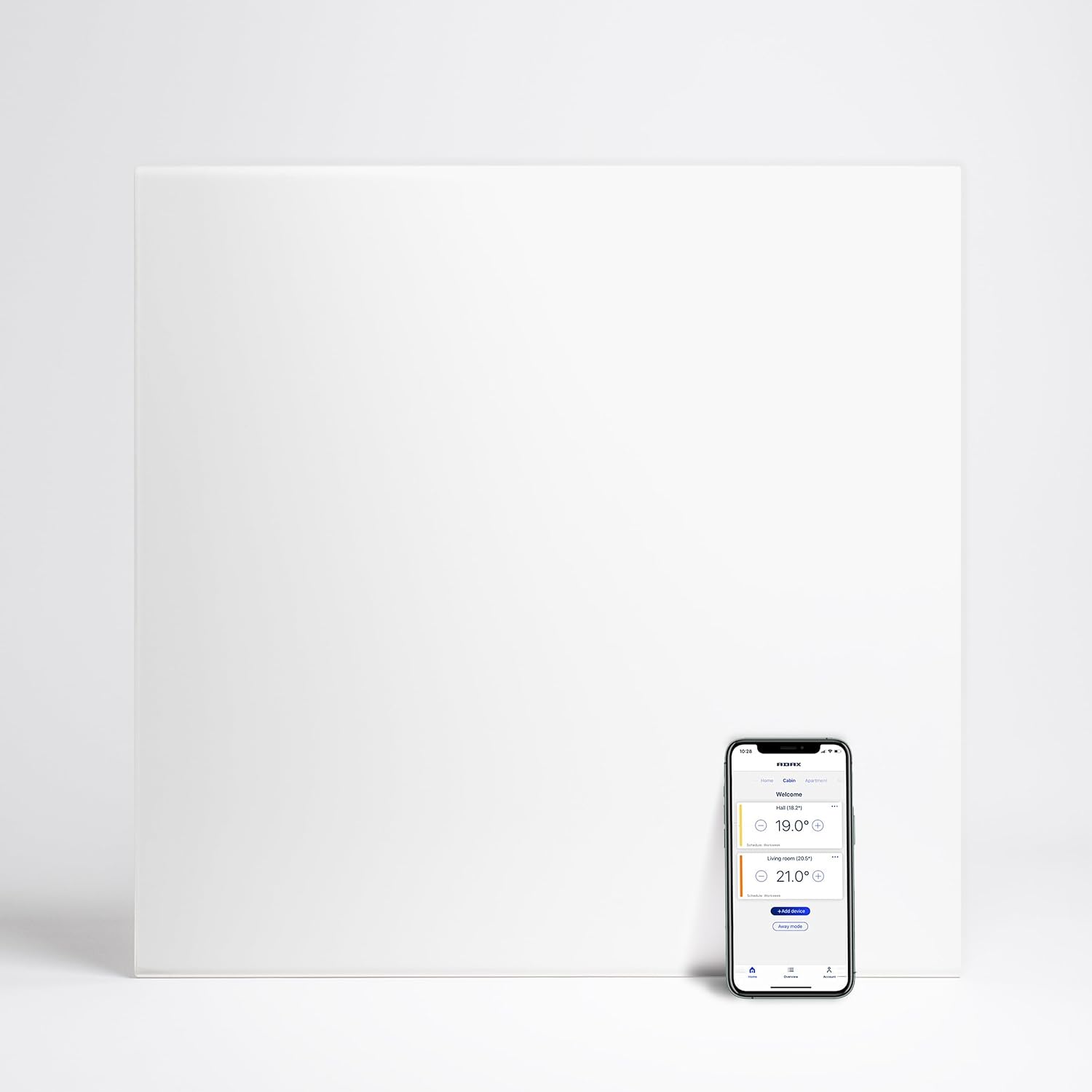 Adax Neo Compact - Convettore da parete intelligente WiFi - 500W | Controllo smartphone | Stufetta elettrica basso consumo bagno | Scaldino Elettrico | Altezza 420 mm | Bianco KWT | IP24C