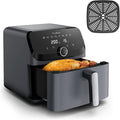 Moulinex Easy Fry Mega, Friggitrice ad Aria Versatile 7,5L/2kg per 8 Persone, 1700-2020W, Capacità Extra-Large, 9 Programmi di Cottura, Esperienza Personalizzata con My Moulinex, Colore Grigio, EZ855B(Grigio)