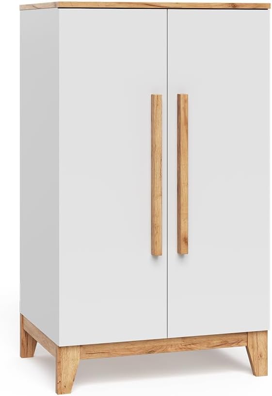 Malia Children's Wardrobe, White/Artisan, 70 x 120 cm