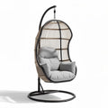 Sedia sospesa in metallo e rattan per esterni – 85 x 75 x 120 cm