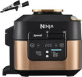Ninja Speedi Pentola Elettrica Rapida 10 in 1, Friggitrice ad Aria, 5,7 l, Pasti per 4 in 15 Minuti, Frittura ad Aria e Cottura al Vapore, Nero/Rame, ON400EUCP