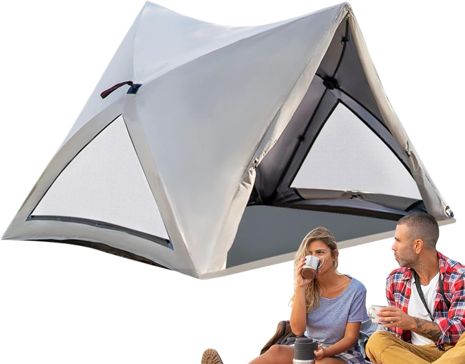 a cupola - da campeggio - Cabina addormentata | pieghevole completamente automatica in tessuto Oxford robusto per 3-4 persone con mobili e semplici ideali per l'avventura e