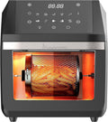 MasterPro Rocket 1100 | Friggitrice Forno Senza Olio | Capacità di 11 L e 1800 W di Potenza | Schermo LED Touch e Cestello Antiaderente | Nero | Temperatura Regolabile 80-200ºC