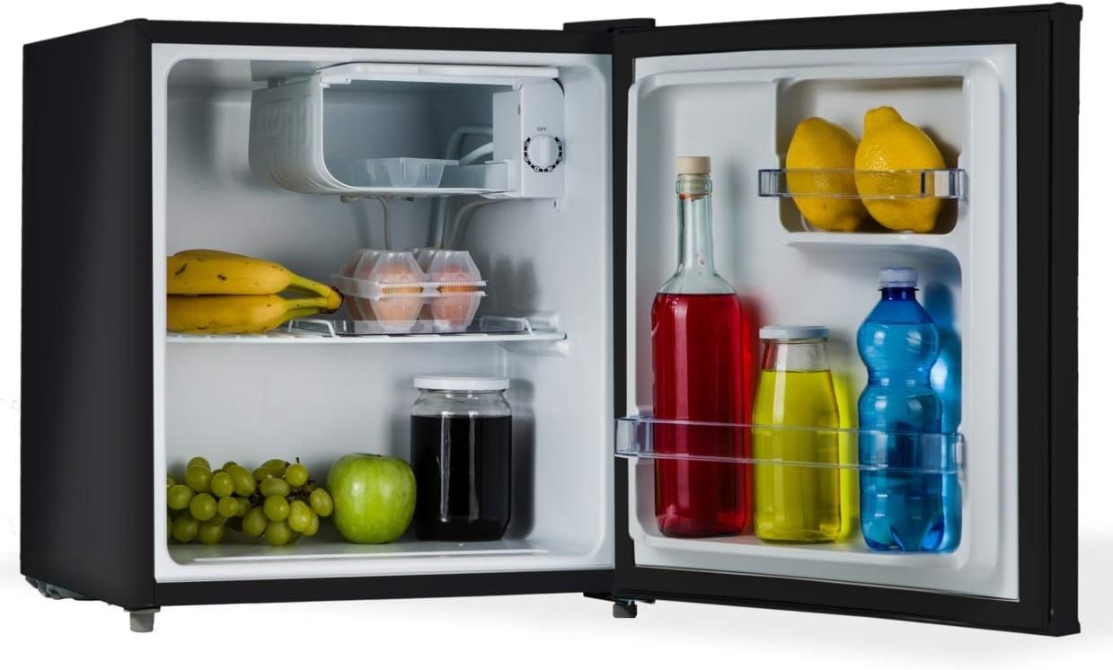 PremierTech Mini Frigo Bar, 45 Litri, Frigorifero Hotel, Ufficio, Casa, Farmacia, Risparmio Energetico, Porta Reversibile, Compatto, Libera Installazione, Termostato Regolabile, Nero, PT-F47B(Nero)