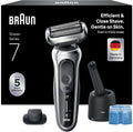 Braun Series 7 Rasoio Elettrico Barba, Rifinitore Di Precisione EasyClick, Stazione SmartCare, 360° Flex, WetDry Ricaricabile, Custodia da Viaggio, Idea Regalo 71-S7200cc Argento