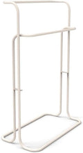 Indipendente Portasciugamani da bagno pavimento senza punzonatura con cestino portaoggetti Portasciugamani(Cream White)