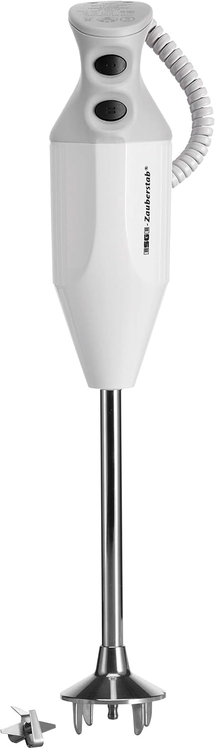 ESGE-Zauberstab P 350 Profi, frullatore a immersione bianco con accessori, fino a 22.000 giri/min, 90880, bianco/grigio