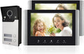 Videocitofono Cablato A 2 Unità Campanello, Videocitofono Collegato A 4 Fili Dotato Di Schermo LCD TFT 7 Telecamera Di Visione Notturna Impermeabile Sbloccando Monitor Video Audio Bidirezionale