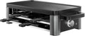 WMF Master Raclette Grill con paa in ceramica e cursore, raclette per 8 persone, 1500 W, con ripiano, controllo a temperatura variabile, antiaderente, lavabile in lavastoviglie, acciaio inox