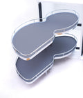 TMY Organizer per armadietti da cucina - Cassetto Estraibile per Cucina in armadio angolare - Telescopico per Armadietti 120 x 68 x 54 cm Organizer max. 40 kg - Aperto a Sinistra