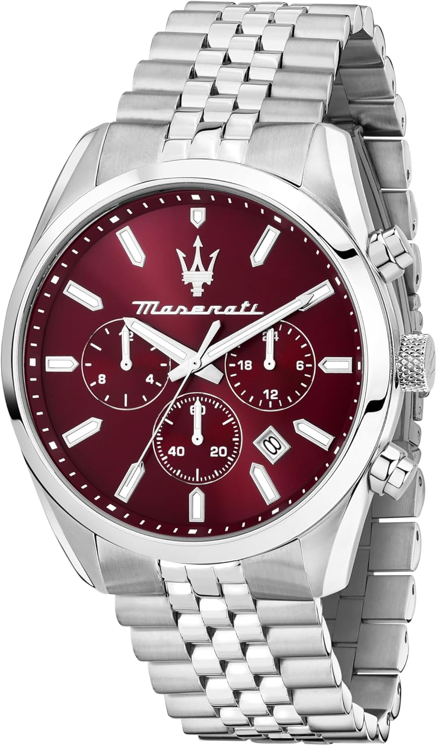 Maserati Orologio Uomo, Tempo, Data, Analogico, 43 mm, Collezione ATTRAZIONE, Regalo Uomo