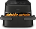 Philips Airfryer Serie 1000, Friggitrice ad aria con singolo/doppio cestello flexi da 7.1L e separatore, doppia resistenza e termostasti separati, RapidAir, 10 modalità, compatto, HomeID (NA154/00)
