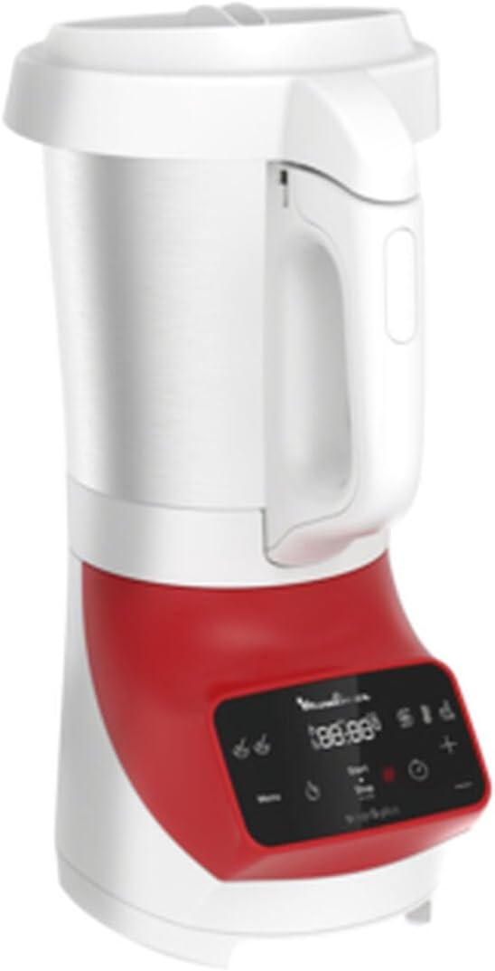 Moulinex Frullatore, zuppa maker, 1100 W, ciotola 2 L, lame in acciaio inox, 3 programmi automatici, modalità manuale, miscelazione perfetta, zuppe, frullati, Eussia, Made in Francia, SoupPlus