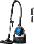 Philips PowerPro Compact Aspirapolvere Senza Sacco – 900W di Potenza, PowerCyclone 5, Filtro Allergy H13, Rimuove il 99,9% della Polvere, Svuotamento Igienico, Design Leggero (FC9332/09)(Blu)