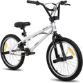 HILAND Bicicletta BMX Freestyle 20 Pollici per Bambini e Ragazzi da 7 a 12 Anni, con Rotore a 360°, 4 Pegs in Acciaio, Nero/Verde/Rossa/Bianco